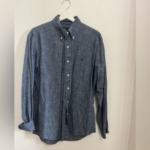 Polo Ralph Lauren Classic Fit Long Sleeve Denim Cotton Button Down Shirt